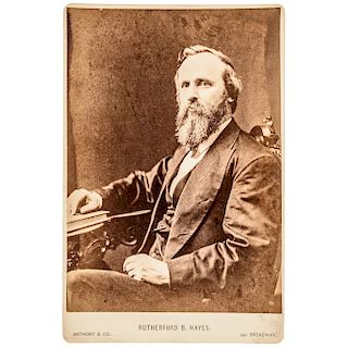 Rutherford B. Hayes and Woodrow Wilson Two Presidential Cabinet Card Photographs