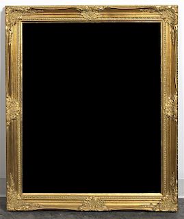 A Victorian Style Giltwood Mirror, Height 37 1/4 x width 31 1/4 inches.