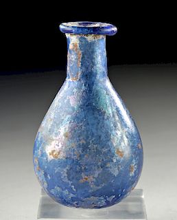Near-Miniature Roman Glass Bottle - Cobalt Blue