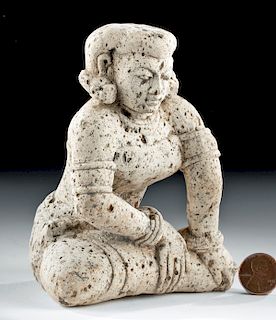 Majapahit Stone Woman - Seated w/ Crossed Legs