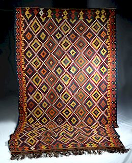 Huge 20th C. Afghanistan Wool Rug - Kilim