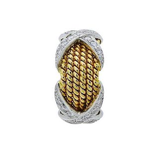 Tiffany & Co Schlumberger X Diamond 18k Ring