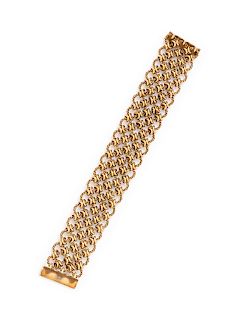 An 18 Karat Yellow Gold Bracelet, French,