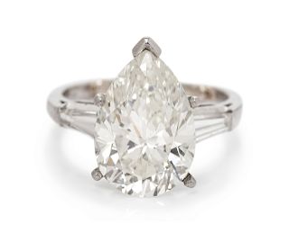 A Platinum and Diamond Ring,