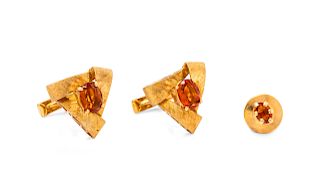 A Collection of 18 Karat Yellow Gold and Citrine Jewelry, H. Stern,