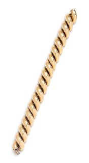 An 18 Yellow Gold Bracelet, Tiffany & Co., Italian,