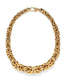 An 18 Karat Yellow Gold Necklace, Mori & Pasquini,