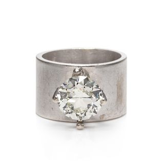 A White Gold and Diamond Ring,