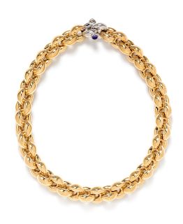 An 18 Karat Bicolor Gold Necklace, Chiampesen,