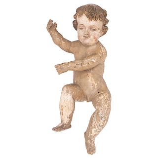 HOLY CHILD. MEXICO, CIRCA 1900. Carved and polychromed wood.