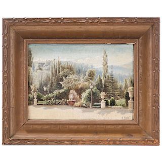 SIGNED M. MUÑOZ. MEXICO, 19TH CENTURY. VIEW OF DIVONNE - LES - BAINS, AIN, FRANCE. Oil on canvas. Signed.