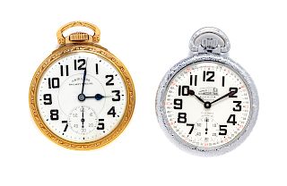 A Collection of Open Face Pocket Watches,