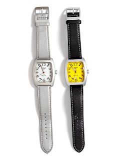 A Pair of Aluminum Ref. 486 'Sport' Wristwatches, Locman,