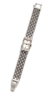 A White Gold and Diamond Ladies Wristwatch,