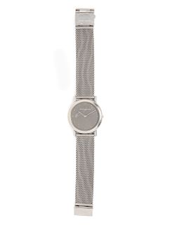 A Stainless Steel Wristwatch, Georg Jensen,