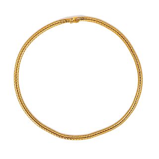 A 14 Karat Yellow Gold Necklace, Italian,