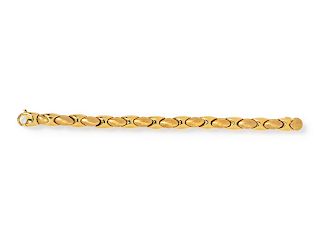An 18 Karat Yellow Gold Bracelet, Italian,