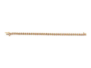A 14 Karat Yellow Gold and Diamond Bracelet,