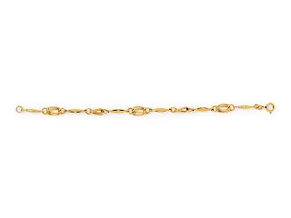 An 18 Karat Yellow Gold Link Bracelet,