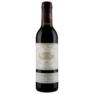 Château Margaux Media. Cosecha 1988. Grand Vin  Premier Grand Cru Classé. Margaux. Nivel: llenado alto.