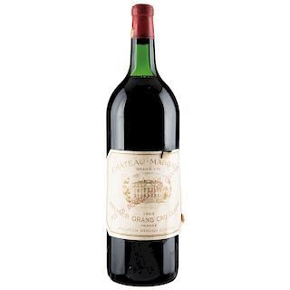 Château Margaux Mágnum. Cosecha 1964. Grand Vin. Premier Grand Cru Classé. Margaux. Nivel: en el cuello.