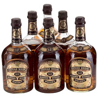 Chivas Regal. 12 años. Blended. Scotch Whisky. Presentación de 1 litro. Piezas: 6.