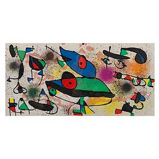 Joan Miró. Miró Sculptures I, 1974-1980. Litografía sin número de tiraje. Sin firma. Sin enmarcar. 57 x 28 cm.