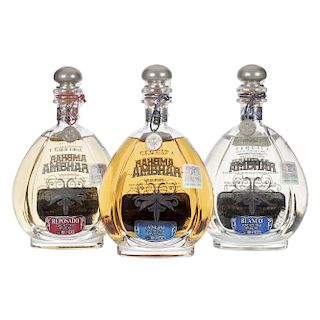 Ambhar Legendary. Tequila añejo, reposado y blanco. 100%  agave. Special reserve. Total de piezas: 3.