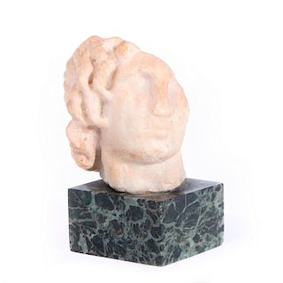 A Greek or Roman marble head.