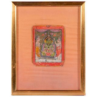 19th century ritual Card Painting  India or Nepal.