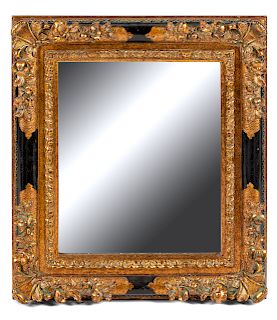 A Giltwood Mirror<br>Height 30 x width 34 inches.