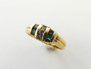 Tiffany & Co Diamond and Emerald Ring