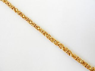 18K Yellow Gold Byzantine Link Bracelet