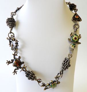 Tree Frog & Sea Turtle Necklace