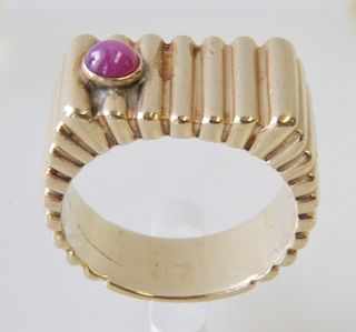 Art Deco Rigid Style 14K Ring