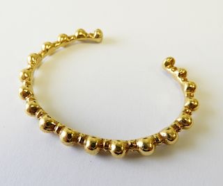 22k Bead Cuff Bracelet