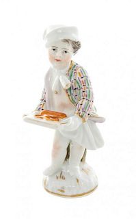 A Berlin (K.P.M.) Porcelain Figure, Height 3 1/2 inches.