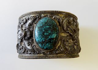 Silver & Turquoise Cuff Bracelet