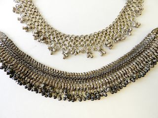 Two Sterling Silver Collar Necklaces
