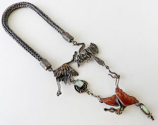 Sterling Silver Spoonbill Necklace