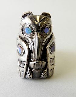 Patty Fawn - Sterling Raven Ring