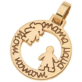 TOUS, MOTHER'S DAY 18K yellow gold pendant.