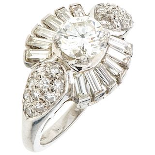 A diamond platinum and iridium ring.