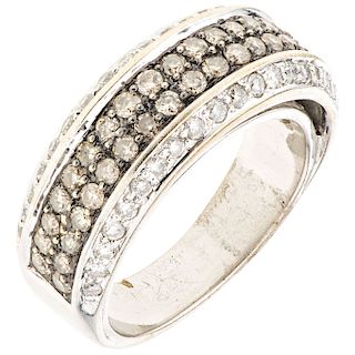 A diamond 18K white gold ring.