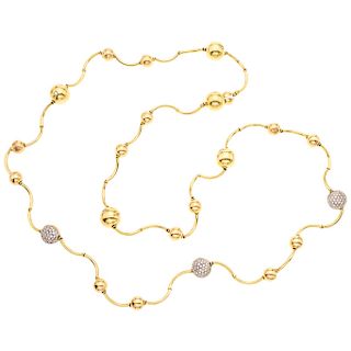 MANFREDI diamond 18K yellow gold necklace.