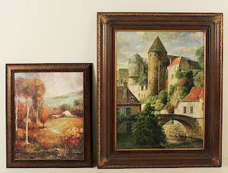 MISC. LOT OF 2 OIL PAINTINGS