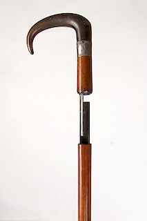 Crook Horn Gun Cane