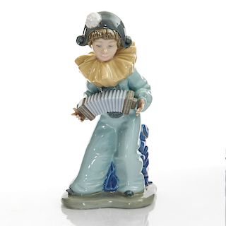 NAO BY LLADRO FIGURINE, CLOWN WITH ACCORDION