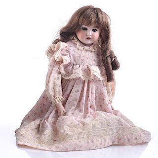 VINTAGE FRENCH BABY DOLL WITH NATURAL HAIR