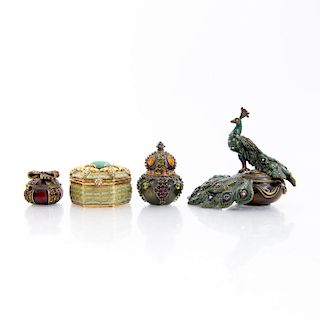 4 JAY STRONGWATER PILL AND TRINKET BOXES